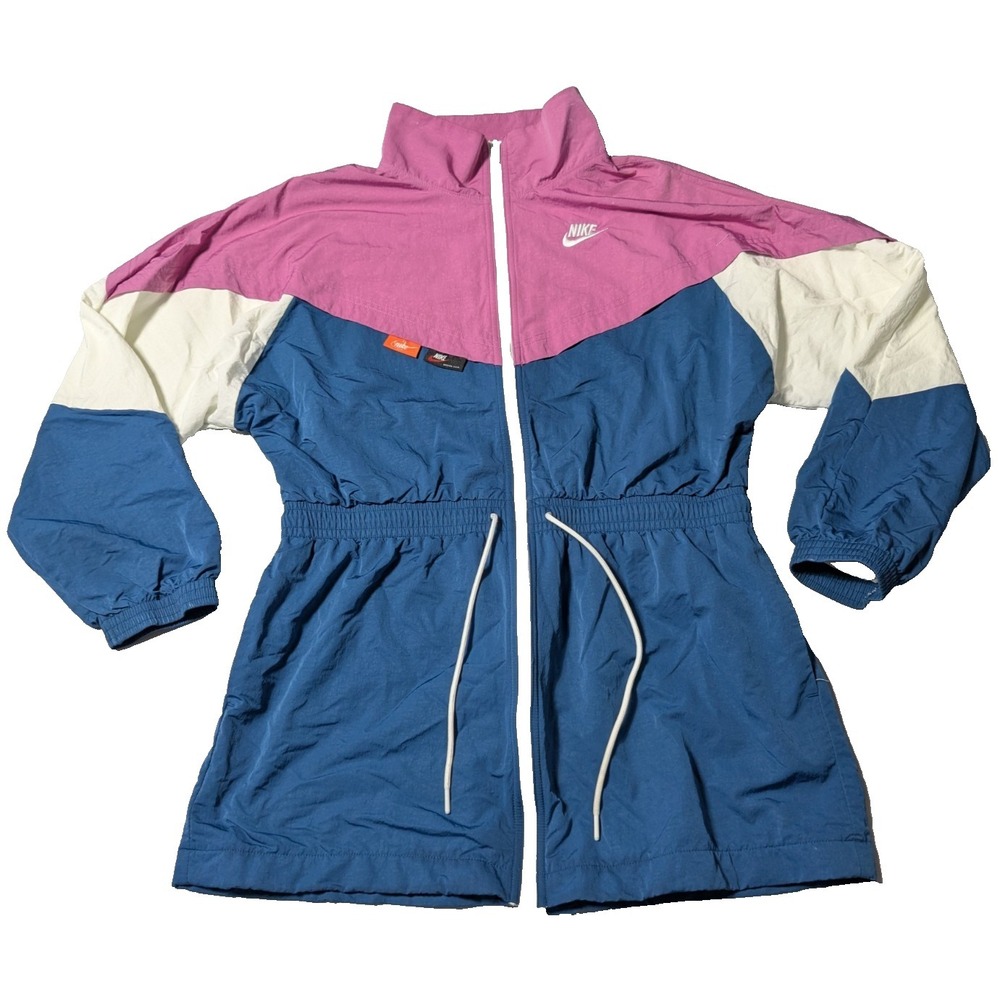 NIKE‎ Cosmic Fuchsia Nylon Mesh Lined Track Jacket Women Small CJ2047-691